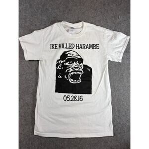 Ike Killed Harambe Shirt Mens S White Graphic Tee 05.28.16 Internet Streetwear